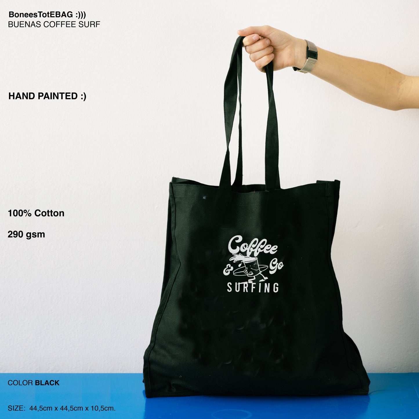 LA BONEES COFFEE & SURF TOT - Oversized Tote Bag